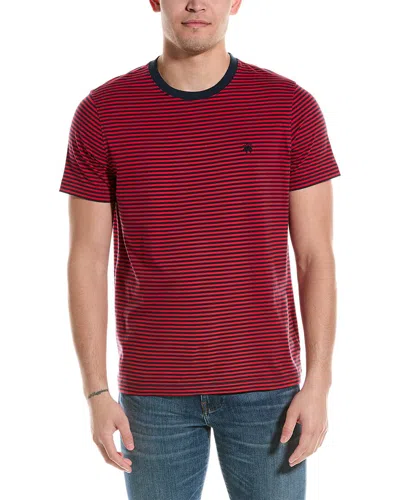Shop Brooks Brothers Feeder Stripe T-shirt In Red
