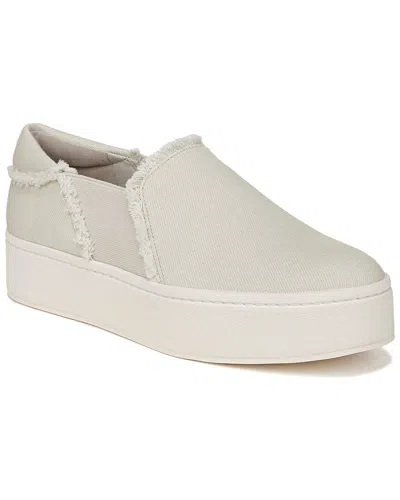 Shop Vince Warren Fray Leather Sneaker In White