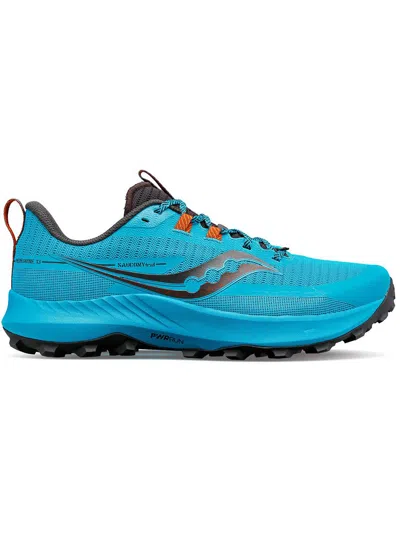 Shop Saucony Peregrine 13 Mens Fitness Workout Hiking Shoes In Blue