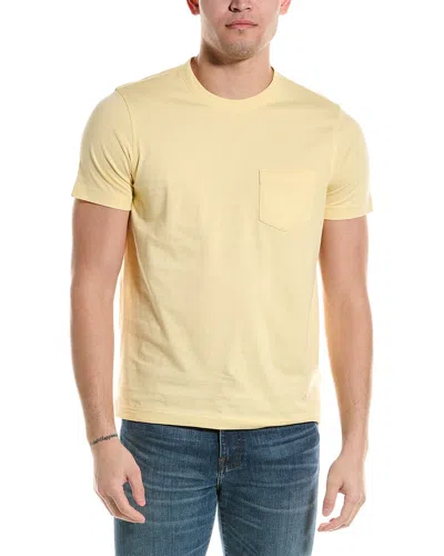 Shop Brooks Brothers Pocket T-shirt In Yellow