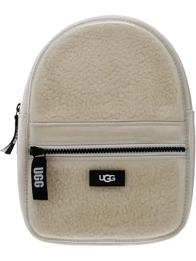 Shop Ugg Womens Faux Fur Adjustable Backpack In White