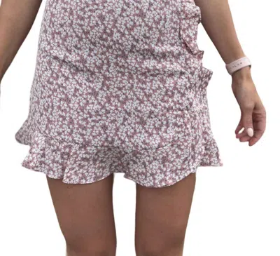 Wishlist Pixie Mini Skirt In Mauve In Multi