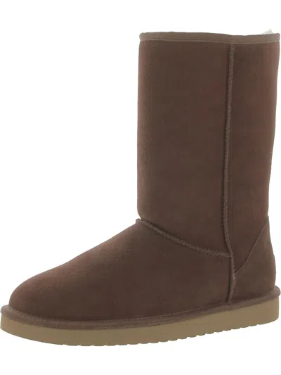 Shop Koolaburra Womens Suede Knee-high Casual Boots In Brown