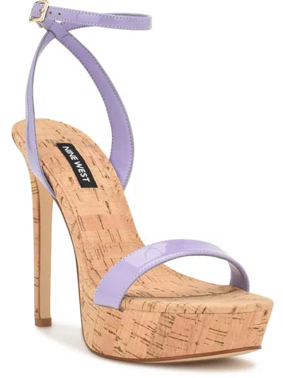 Shop Nine West Gracey 3 Womens Ankle Strap Dressy Pumps In Purple
