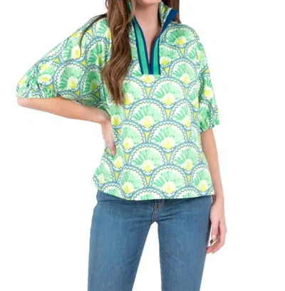 Shop Emily Mccarthy Poppy Top In Deco Palm In Green