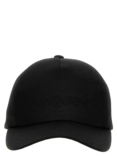 Shop Saint Laurent Hats Black
