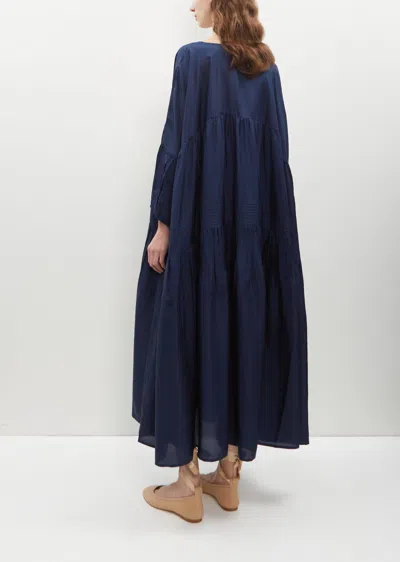 Shop Anaak Airi Silk Habotai Maxi Dress In Eclipse
