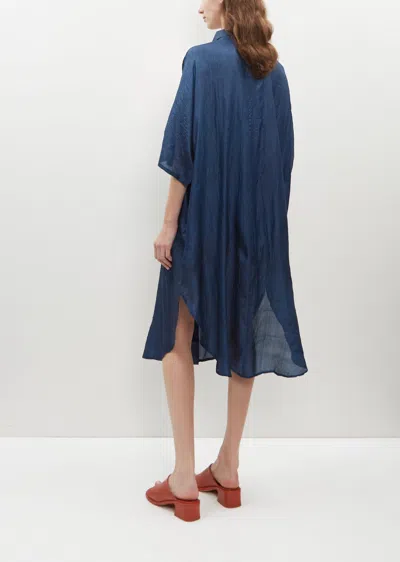 Shop Anaak Amada Silk Tussar Shirt Dress In Eclipse