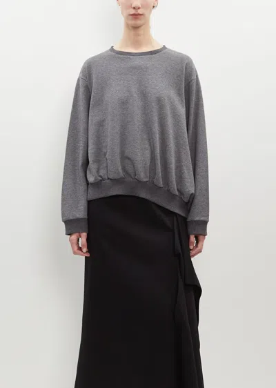 Shop Yohji Yamamoto Asymmetric Sweatshirt Pullover In Grey