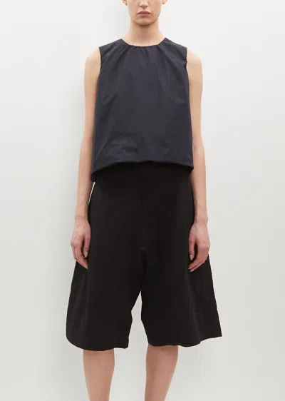 Shop Sofie D'hoore Boom Cropped Taffeta Top In Midnight