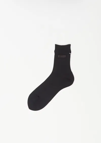 Shop Antipast Bow Ribbed Socks In Black