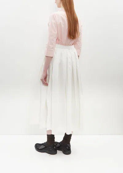 Shop Casey Casey Bowling Cotton Skirt In Off White
