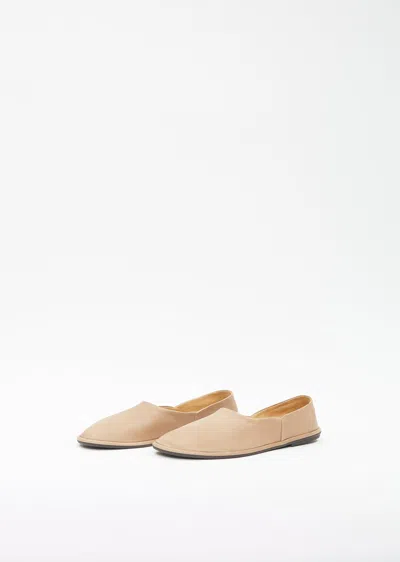 The Row Canal Suede Ballet Flats In Taupe