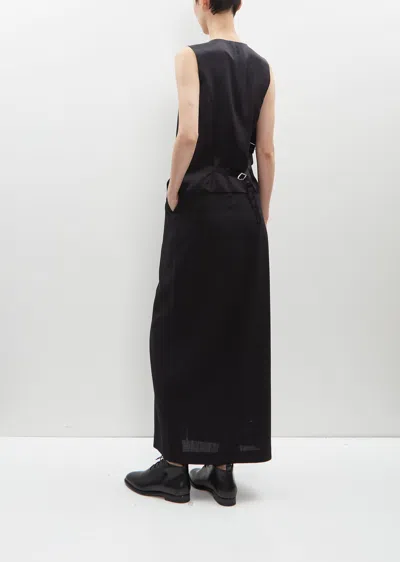 Shop La Collection Chio Long Wool Skirt In Black