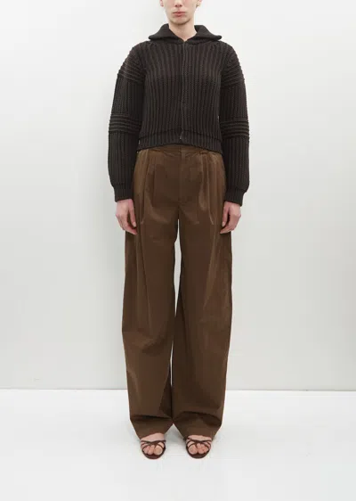 Lemaire Chunky Cardigan With Snaps In Dark Espresso