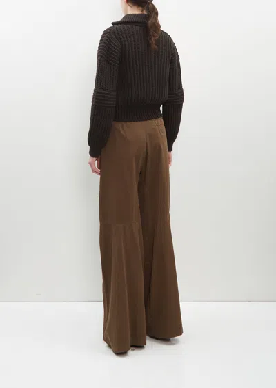 Shop Lemaire Chunky Cardigan With Snaps In Dark Espresso