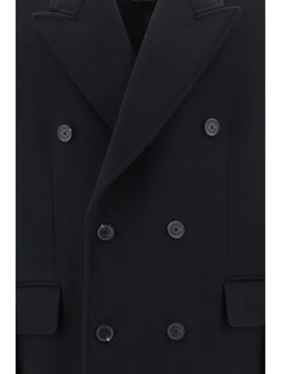 Shop Balenciaga Men Oversized Coat In Black