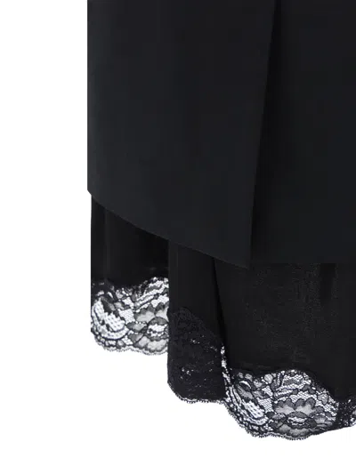 Shop Balenciaga Women Lingerie Midi Skirt In Black