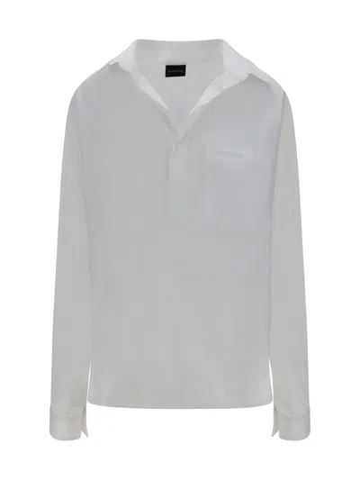 Shop Balenciaga Women Vareuse Shirt In White