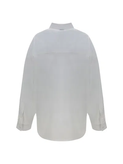 Shop Balenciaga Women Wrap Shirt In White