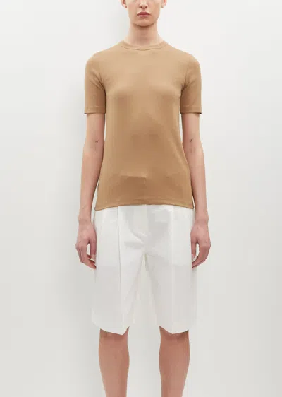 Totême Toteme Women Classic Rib Tee In Caramel 126