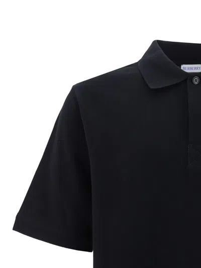 Shop Burberry Men Polo Shirt In Black