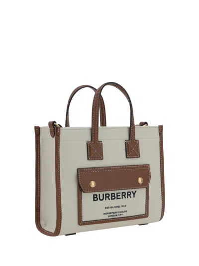 Shop Burberry Women Feya Handbag In Multicolor