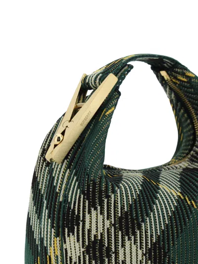 Shop Burberry Women Peg Handbag In Multicolor