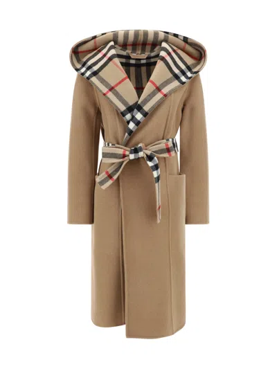 Shop Burberry Women Rydechk Reversible Coat In Multicolor