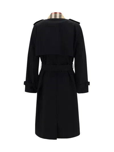 Shop Burberry Women Sandridge Trench Coat In Black