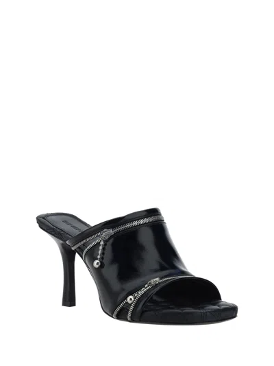Shop Burberry Women Sandals In Black