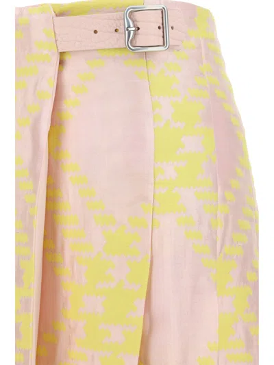 Shop Burberry Women Smart Mini Skirt In Multicolor