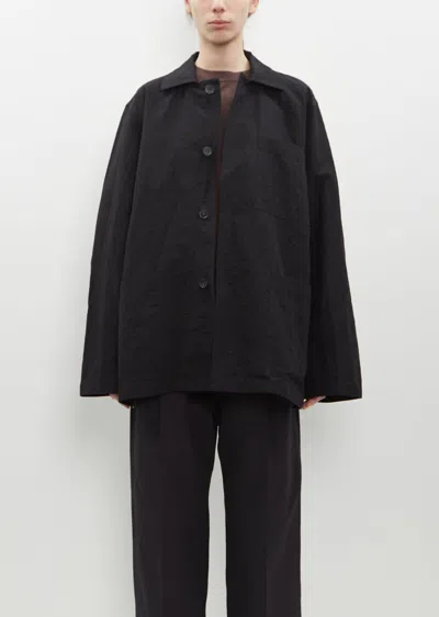 Shop Sofie D'hoore Colette Linen-cotton Jacket In Black