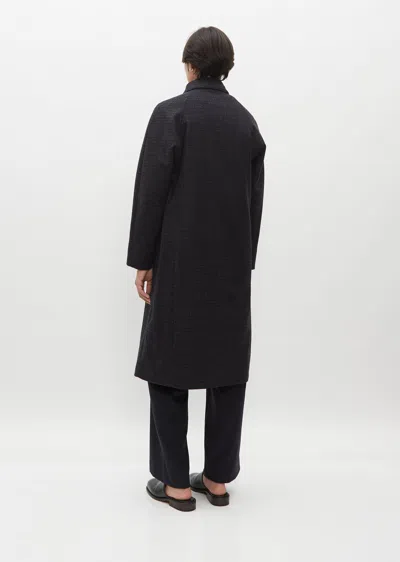 Shop Stephan Schneider Collection Wool Grid Coat In Night Blue