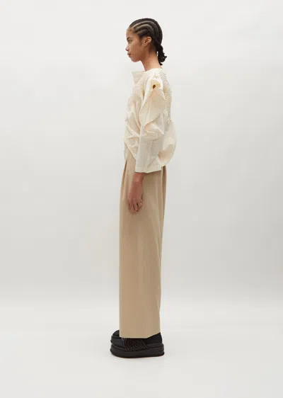 Shop Issey Miyake Contraction Blouse In 07-white-hued