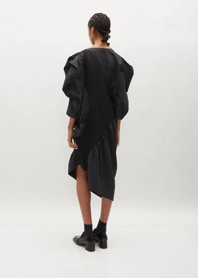 Shop Issey Miyake Contraction Dress In 17-black-hued