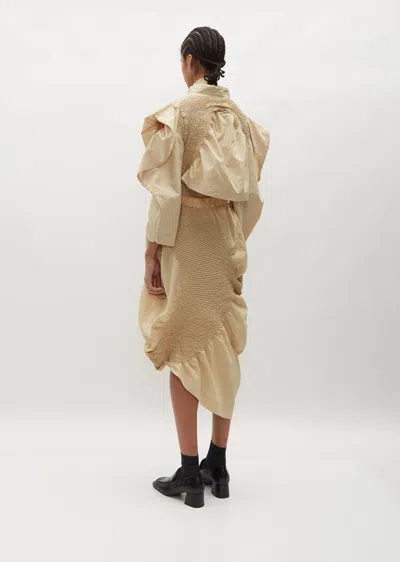 Shop Issey Miyake Contraction Skirt In 46-beige-hued
