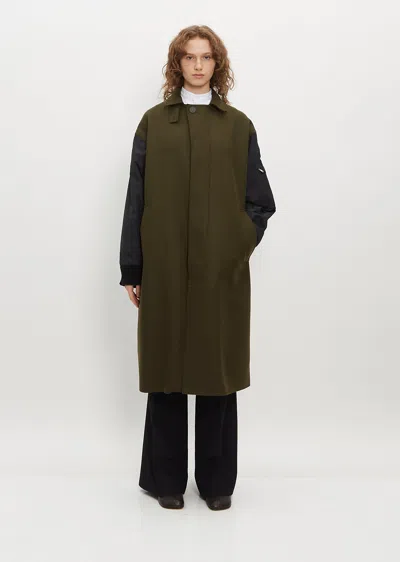 Shop Plan C Contrast Coat In Pine Green 00v80