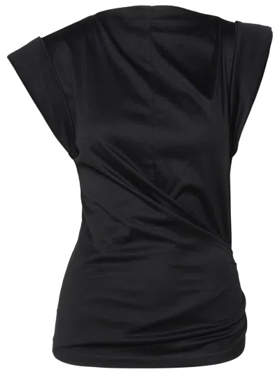 Shop Isabel Marant 'maisan' Black Cotton T-shirt Woman