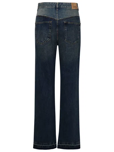 Shop Isabel Marant Woman  'noemie' Blue Cotton Jeans