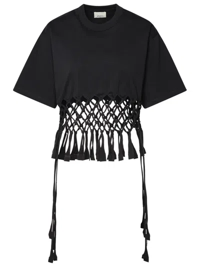 Shop Isabel Marant Woman  'texana' Black Cotton T-shirt