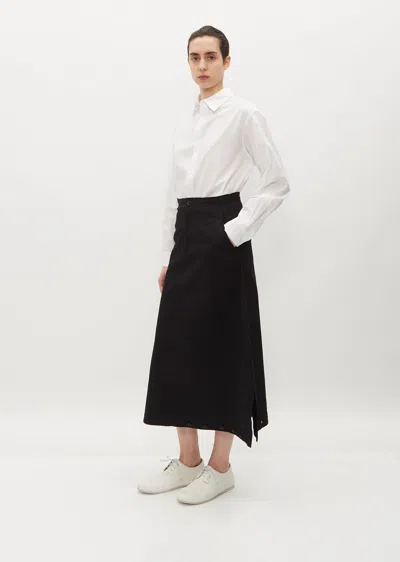 Shop Y's Convertible Cotton Pant-skirt In Black 3