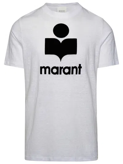 Shop Isabel Marant Man  'karman' White Linen T-shirt