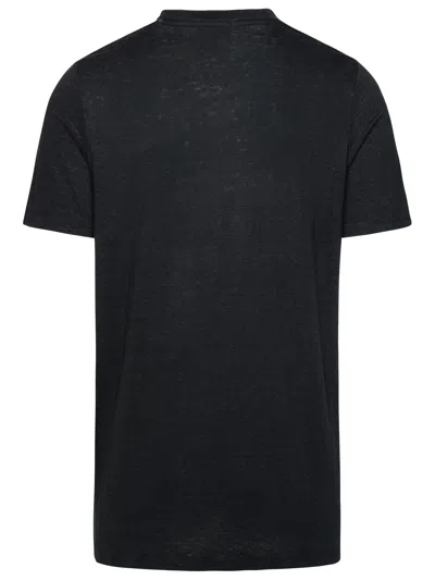 Shop Isabel Marant Man  'karman' Black Linen T-shirt