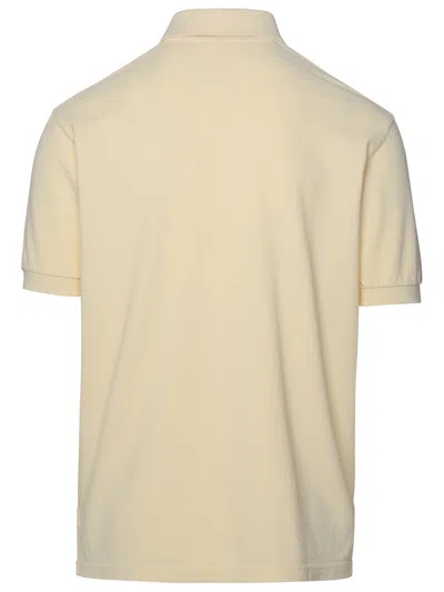 Shop Isabel Marant Ivory Cotton Polo Shirt Man In Cream