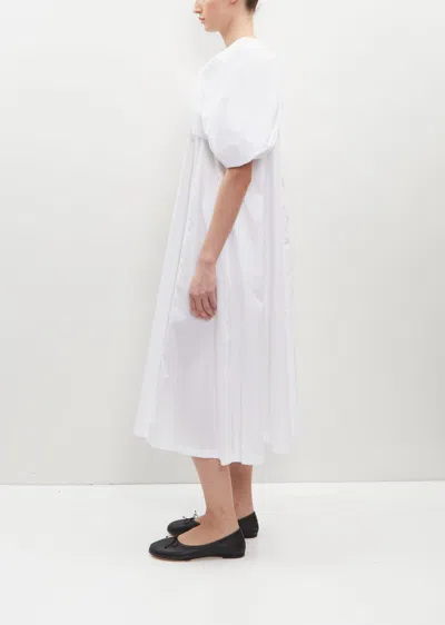 Shop Noir By Kei Ninomiya Cotton Broad Dress In 2-white
