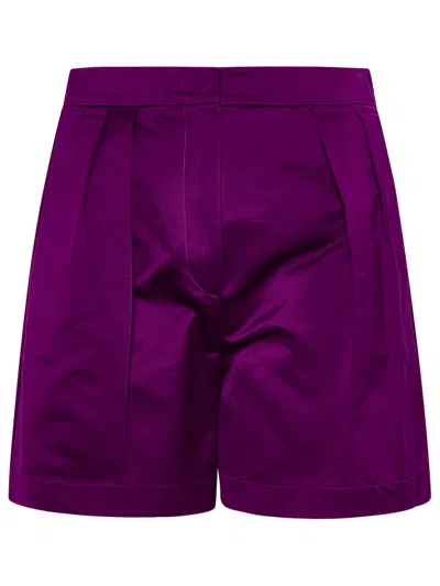 Shop Max Mara Woman  Shorts Piroga In Nylon Viola In Purple
