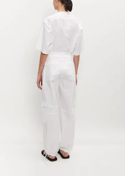 Shop Totême Cotton Cargo Trousers In White