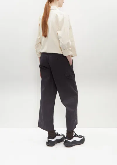 Shop Mhl By Margaret Howell Cotton Carpenter Trouser In Charcoal