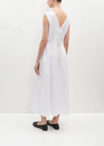 Shop Maria Mcmanus Cotton Drawstring Cut Out Dress In White